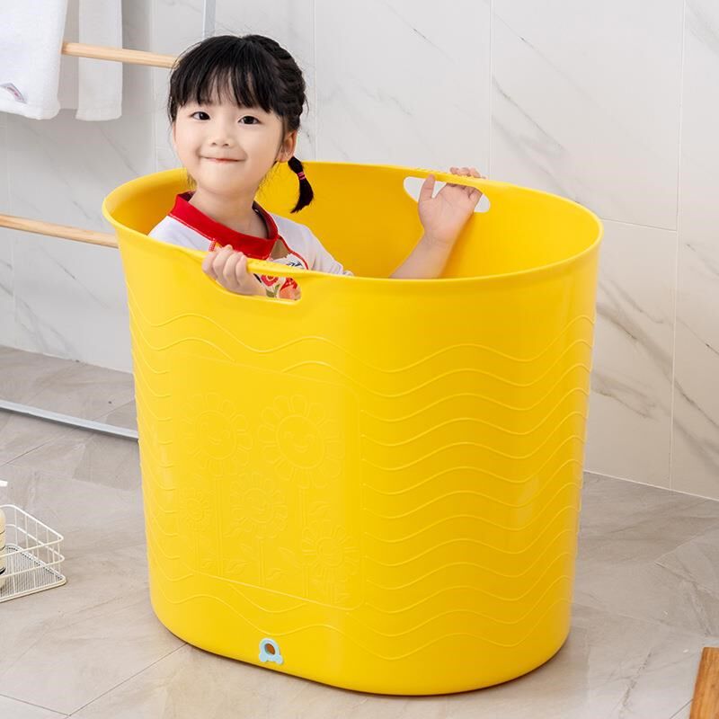 加厚手提保温儿童洗澡桶塑料婴儿宝宝洗澡神器澡盆加高全身泡澡桶