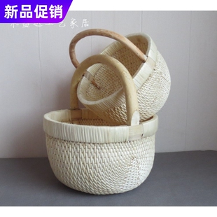 热卖柳编收纳筐 篮子八斗 提篮蔬菜馒头筐民间工艺 笸罗筐子