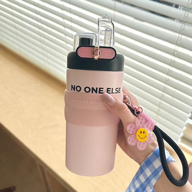 保温杯女生吸管双饮水杯保冰2024新款不锈钢大容量便携学生杯子,餐饮具,保冷/保温杯,淘宝优惠券,粉丝福利购,淘宝优惠卷