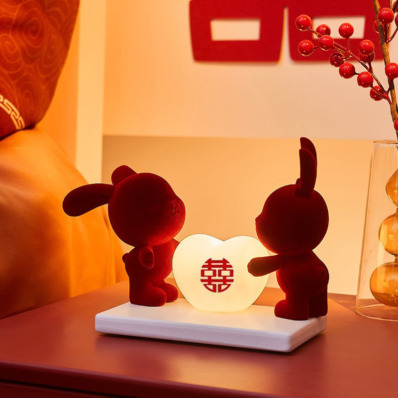 结婚礼物送新人闺蜜订婚新婚高级实用礼品婚房卧室床头灯装饰摆件