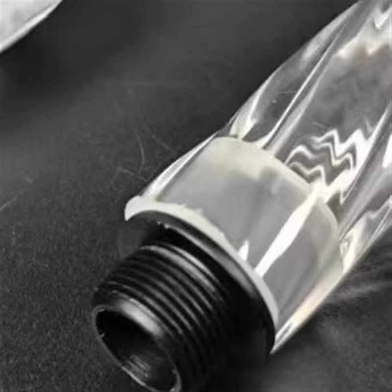 透明pc七寸前截(包含v管,金属环,透明14逆牙外管)
