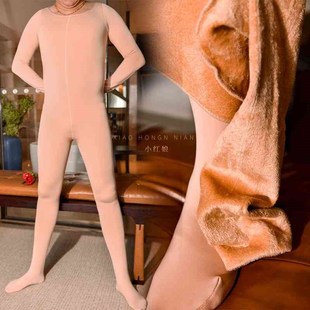 男士光腿打底裤加绒加厚连体袜全身保暖丝袜全包连身袜锦纶防摩擦