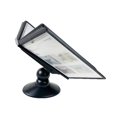 旋转文档架a4数据架20页翻页文档夹桌面展示架办公文具挂墙类目架