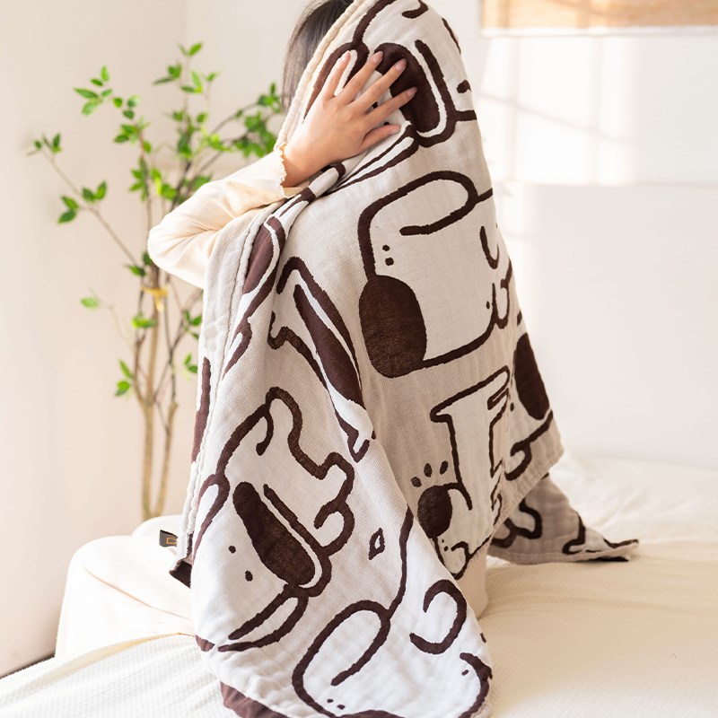 呆滞狗狗浴巾女洗澡毛巾全棉裹巾男家用柔软儿童吸水可爱新款