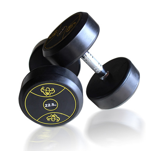 家用固定哑铃男士健身房专用女实心全钢包胶铸铁一对组合套装器材