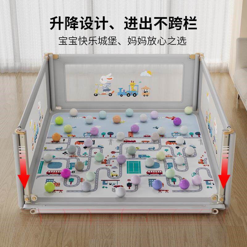 围栏婴儿防d护栏床护栏宝宝防摔免打孔免钉四面一体式床上地上两
