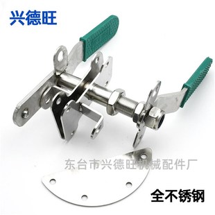 304不锈钢工业设备门拉手压紧式猪舍门锁扣食品机械旋转门把手