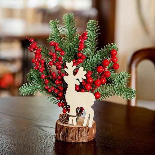 2025圣诞节装饰新款迷你小圣诞树桌面摆件拍照道具咖啡厅场景布置