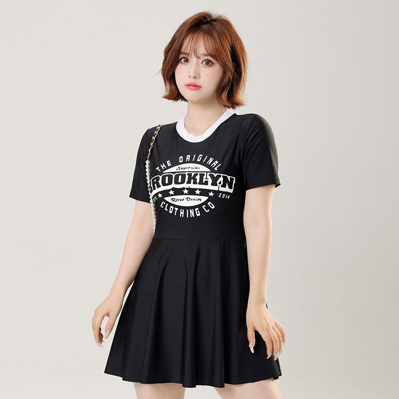 游泳衣女分体平角大码胖mm200斤保守遮G肚显瘦加肥加大300斤泡温