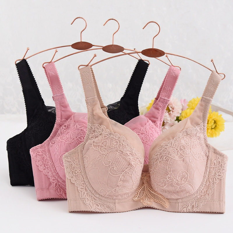 夏季调整型无海绵超薄款文胸全罩杯胸衣大胸显小胸罩大码女士内衣