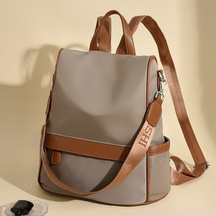 牛津布双肩包202l5新款大容量旅行包简约轻便背包电脑包女士登山