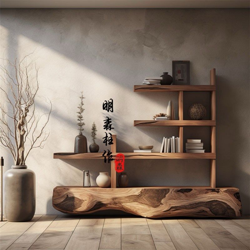 原木家具侘寂风博古架民宿设计好物推荐展示柜全实木多宝阁中古风,住宅家具,多宝格/博古架,淘宝优惠券,粉丝福利购,淘宝优惠卷