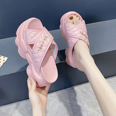 百搭增高凉拖鞋 厚底松糕拖鞋 新款 韩版 女时尚 外穿ins潮2z021年夏季