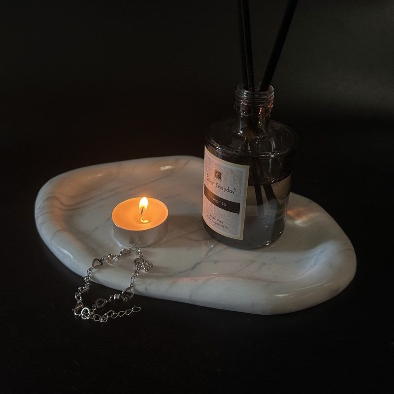 大理石托盘居家好物装饰摆件氛围感样板间售楼处糖果收纳白色托盘,家居饰品,桌面摆件,淘宝优惠券,粉丝福利购,淘宝优惠卷