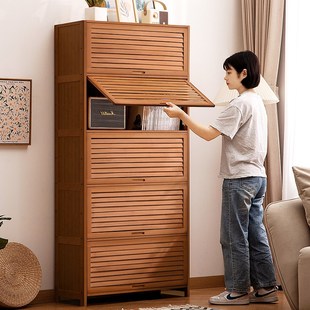 书架落地置物架书柜子家用儿童客厅实木杂物柜靠墙展示柜卧室简易