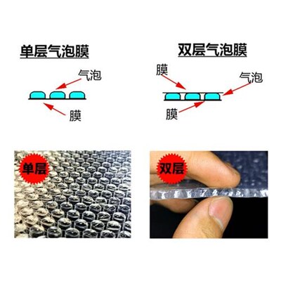 1520cm加厚气泡袋双层防震防水打包泡沫包装袋子塑料保护膜定制