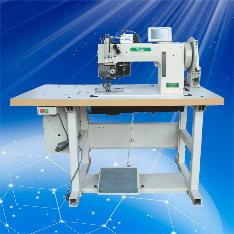 自动化缝纫机全自动双针单梭粗线花饰工业缝纫机智能缝纫机厂家