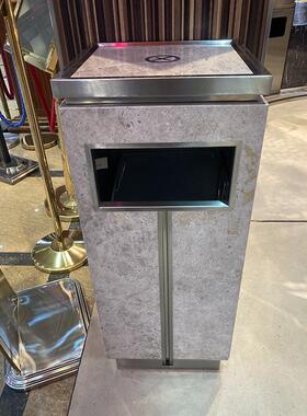 室内酒店禁烟垃圾桶GPX-14B商城写字楼浅灰色古堡灰电梯桶商用