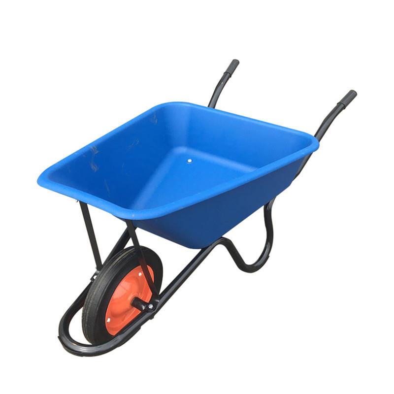 青岛厂家供应塑料车斗手推车花园车斗800塑料车斗独轮工具车车斗