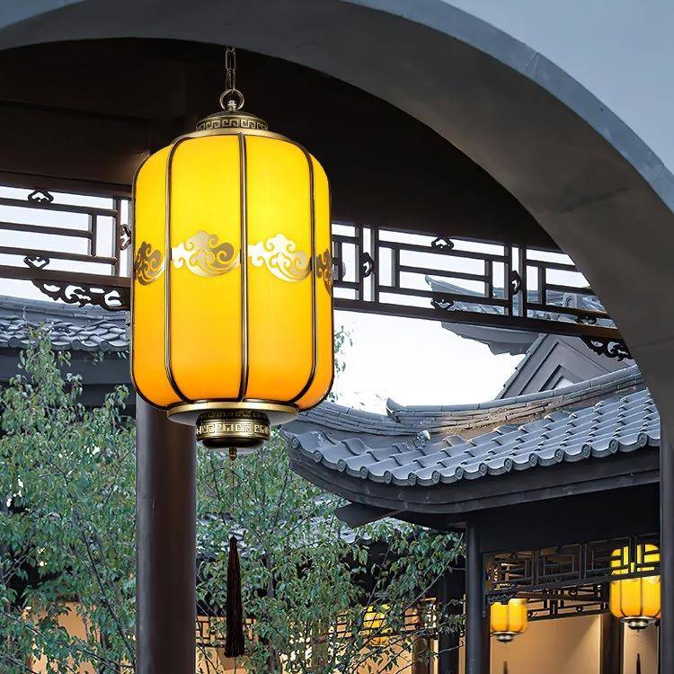 吉祥户外防水吊灯花园走廊庭院过水入户门口灯别墅凉亭吸顶吊灯