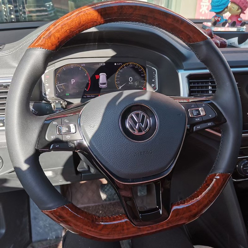 15-16-17-18-19-21-22款大众新速腾方向盘套真皮专用把套手缝全包
