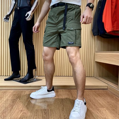 重磅山系户外!美式复古风!夏季新品男士卡扣腰带速干工装短裤潮