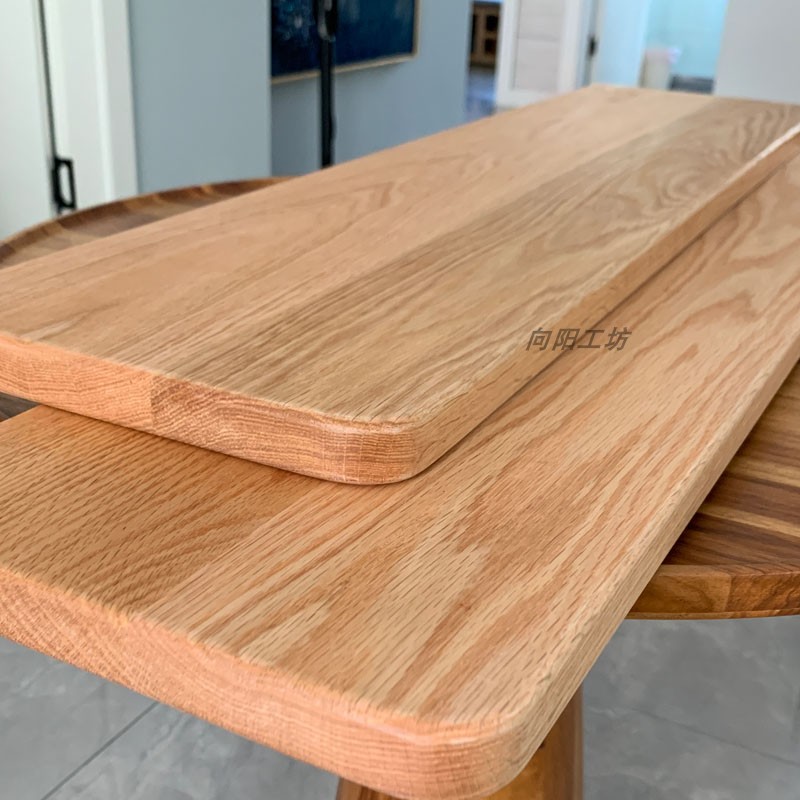 置物架红橡木一字隔板客厅实木墙壁装饰架子整理收纳架书房书架