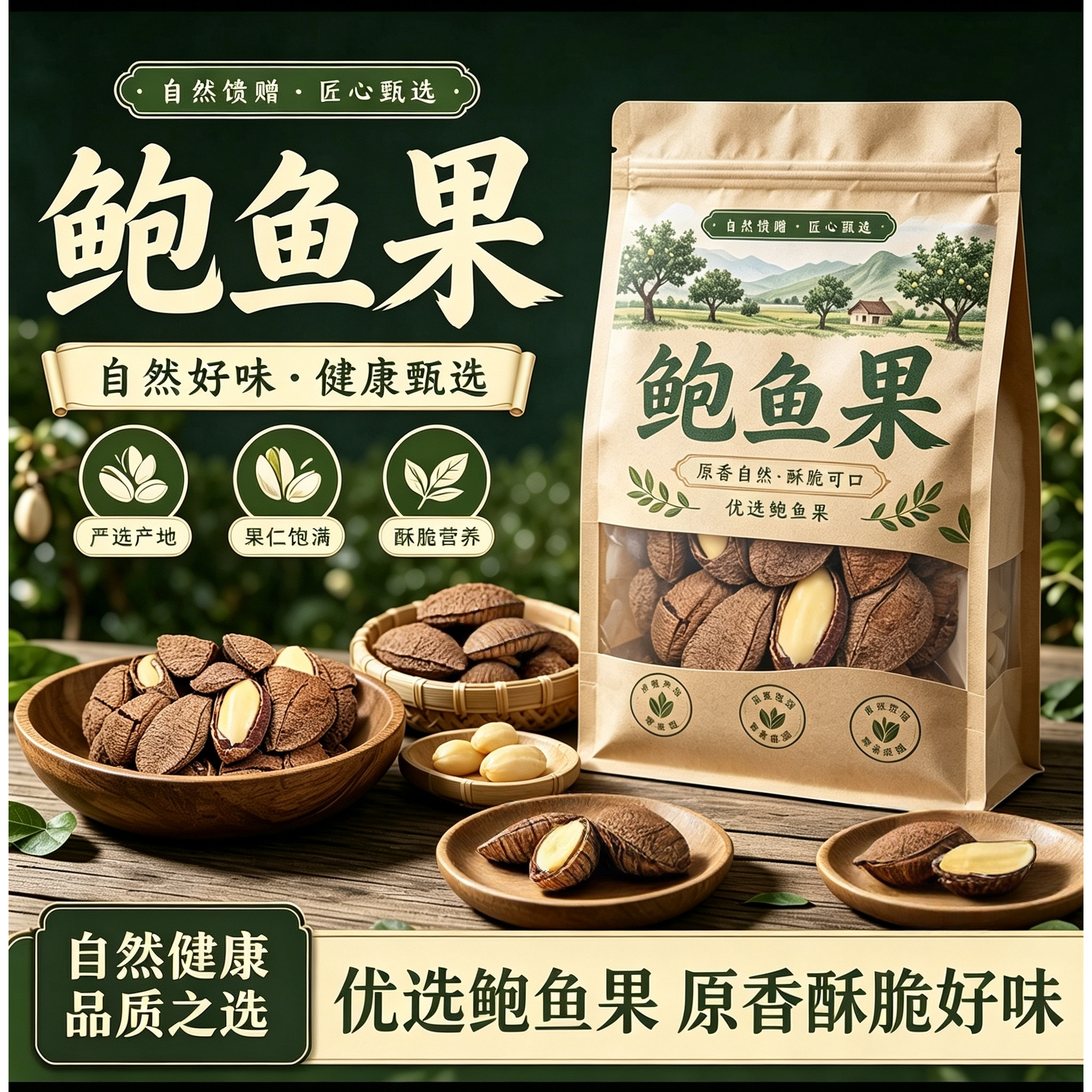 新疆特产带壳原味巴西坚果新货图片