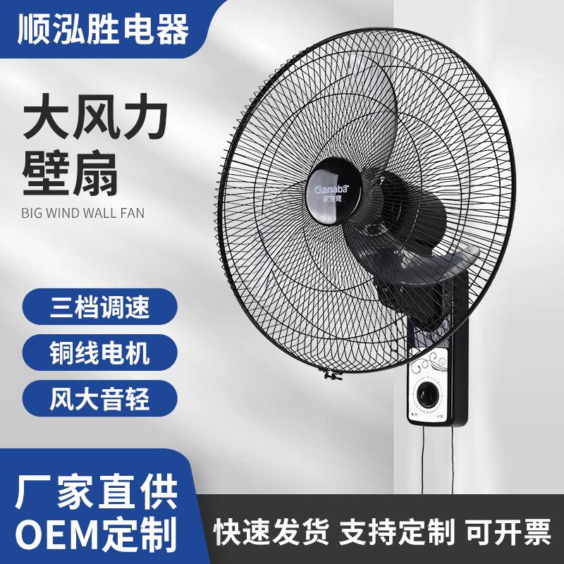 壁挂家用电风扇挂壁扇摇头墙壁风扇宿舍摇头大风力壁挂式客厅壁扇