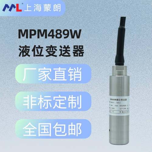 MPM489W投入式液位变送器压阻式水位传感器液位计4-20mA1-50-10V