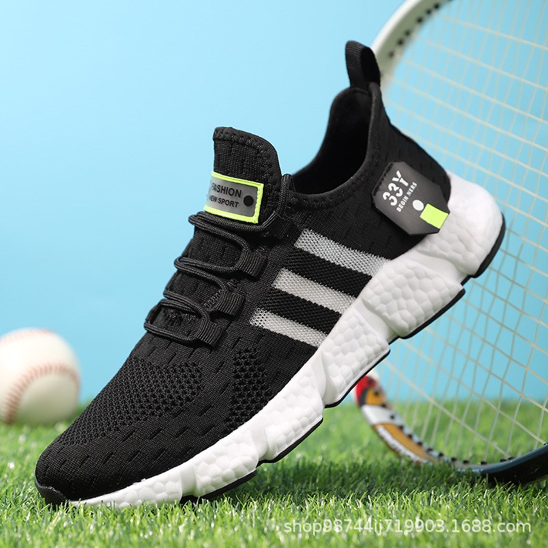 2023男鞋运动鞋夏季鞋子跑步鞋飞织透气跑鞋轻便网面男士休闲鞋男