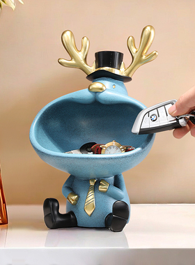 门口钥匙收纳摆件神器置物架入户玄关鞋柜装饰品新房子乔迁礼物