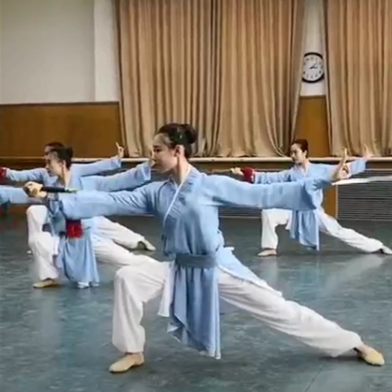 女款成人古典剑舞身韵舞蹈组合服演出练习服装定做民大北舞课堂新