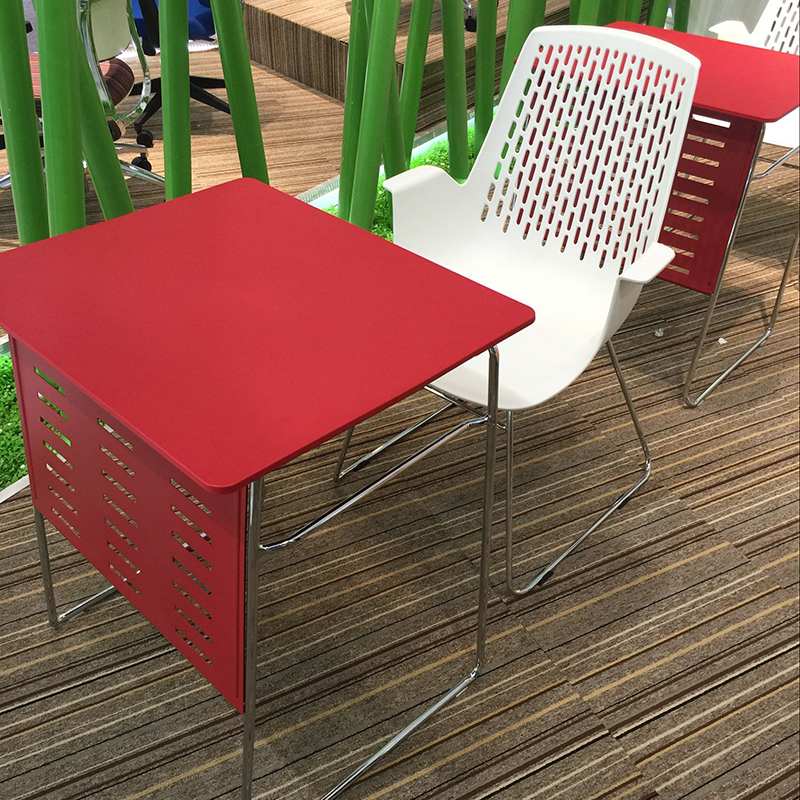 新款简约现代单人培训台办公塑胶培训小型组合会议桌培训桌可层叠