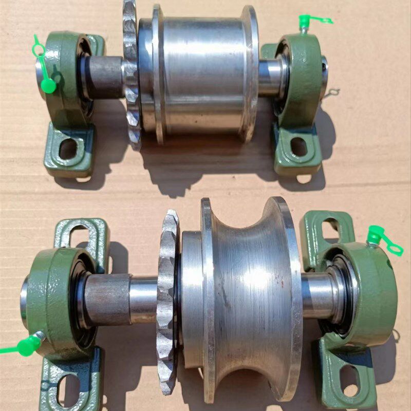新品自动喂料机一寸圆管轨道轮槽钢轨道轮行走轮地轨轮养殖设备