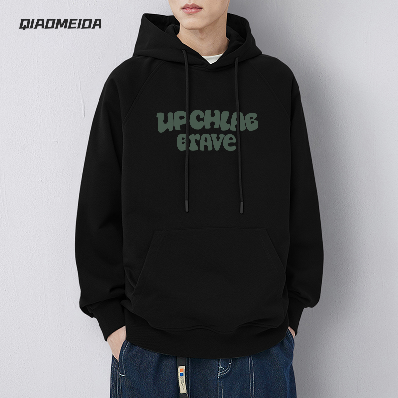 2024新款秋冬纯棉重磅连帽卫衣男女字母美式潮牌港风中山外套上衣