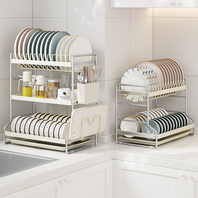 台面碗架碗碟盘收纳架厨房多功能置物架碗筷沥水架多层碟架碗柜