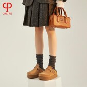 Chili 美拉德色系 4色 Pie 软软咩咩中筒堆堆袜