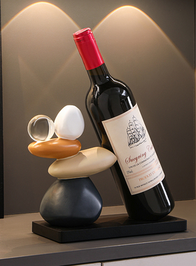 时来运转红酒架摆件酒柜装饰品轻奢高档高级感客厅餐边柜家居饰品