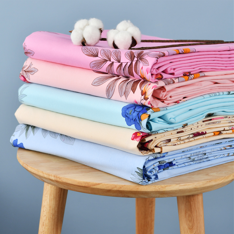 双人上海老式床单丝光棉国民全棉印花夏季老粗布纯棉布料被单单件