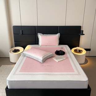 可水洗凉感抗菌防螨印花冰丝养生席冰丝席