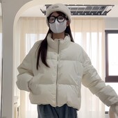 时尚 小个子加厚超好看洋气棉袄 2024年新款 短款 立领羽绒棉服女冬装
