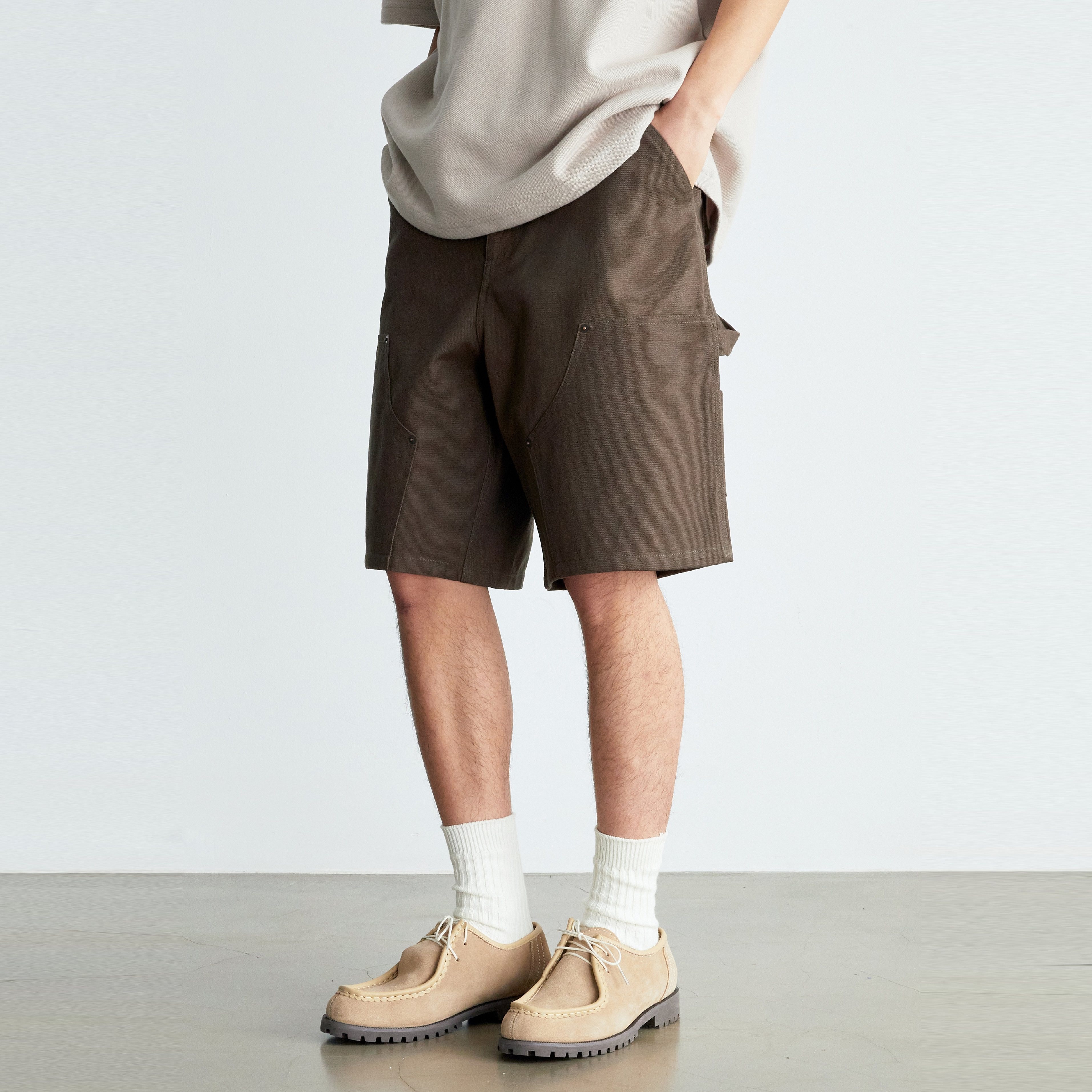 【特惠6折】Vavu水洗帆布伐木工装裤日系运动休闲短裤男夏季中裤,男装,短裤,淘宝优惠券,粉丝福利购,淘宝优惠卷