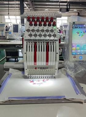 叶氏单头12针新款新配色A15电控刺绣机30*40电脑绣花机