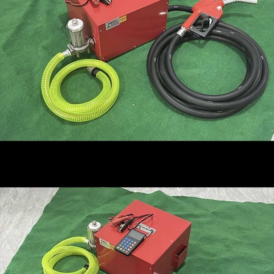 加油机12v220v卷盘电动大流量抽油泵柴油车载自动大功率计量计价