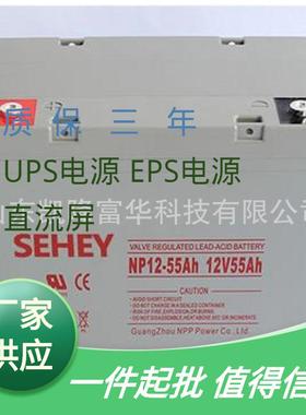 NP12-55铅酸免维护密封电池12V55ah直流屏EPS储能SEHEY西力蓄电池