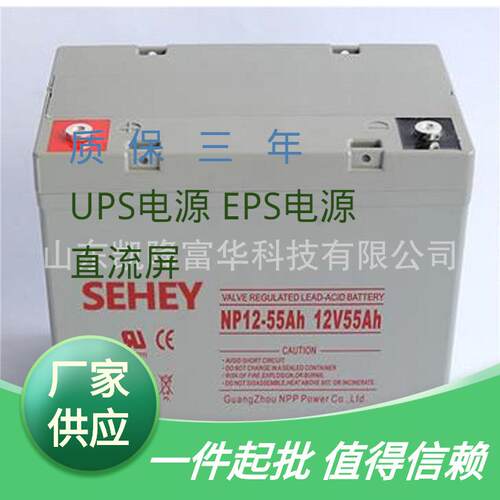 NP12-55铅酸免维护密封电池12V55ah直流屏EPS储能SEHEY西力蓄电池