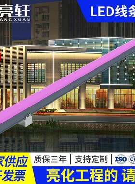 户外防水led线条灯12W3000K轮廓灯DMX512RGBW8段全彩外控视频灯