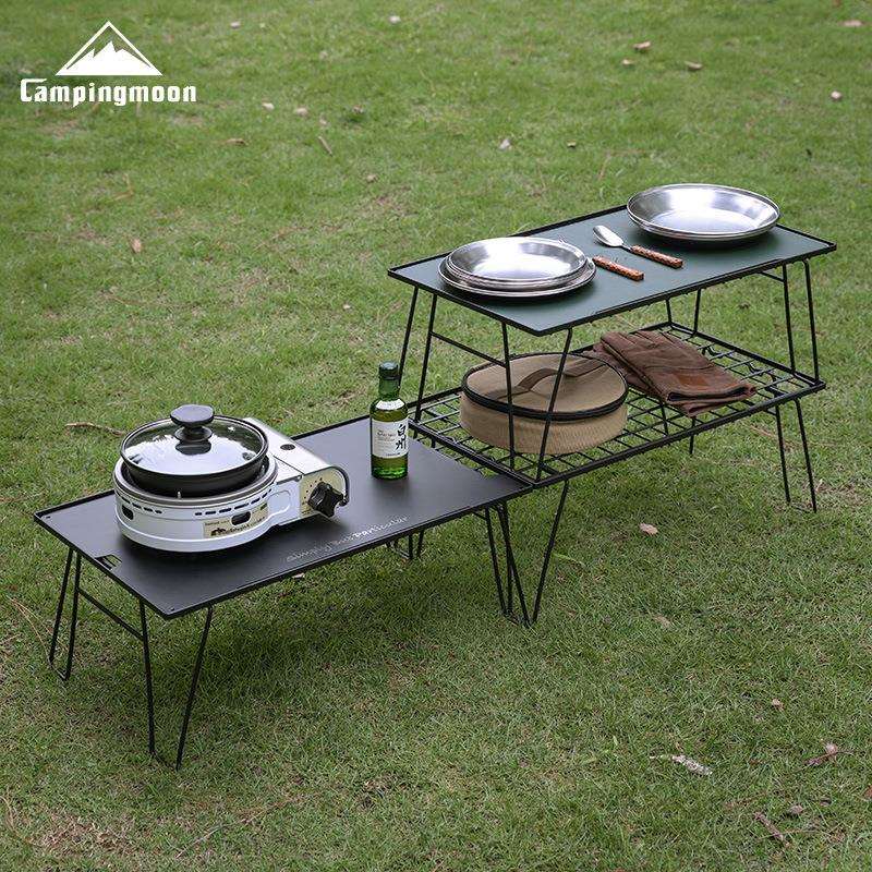 柯曼T-235-3T旅行铁艺置物桌轻量化多功能便携户外露营折叠桌