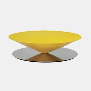 Float意式 极简轻奢玻璃钢锥形悬浮飞碟茶几客厅创意不锈钢圆桌